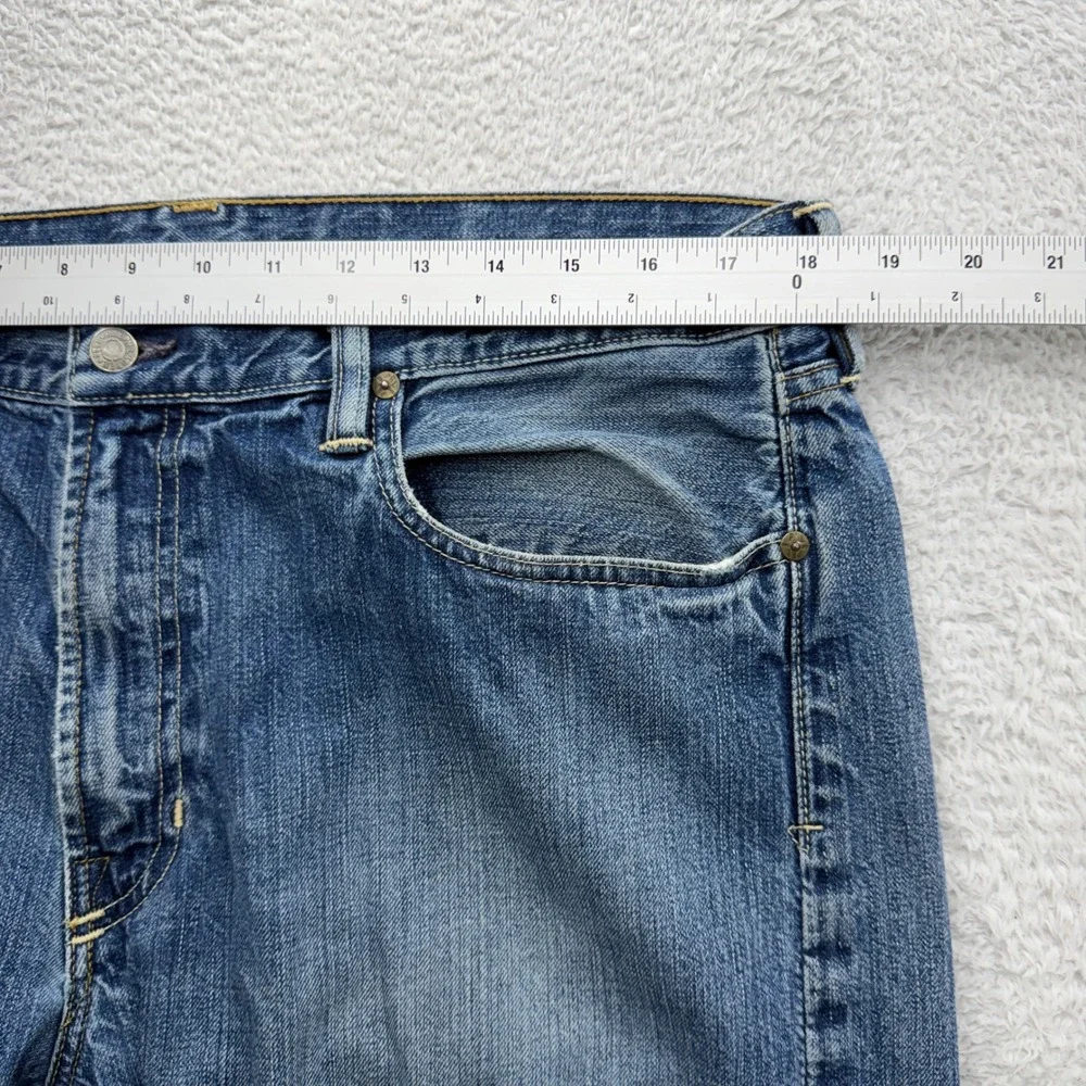 Polo Ralph Lauren Classic 867 Mens Straight Leg Jeans Blue Medium Wash 36x32